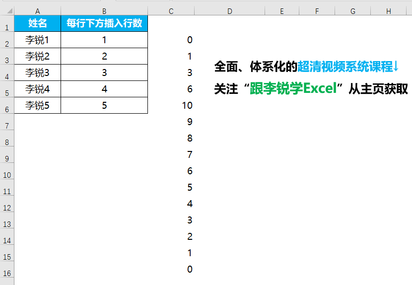 如何隔行插入空白行