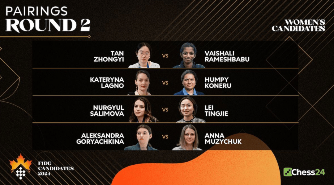 国际棋联世界冠军候选人赛开赛谭中怡首轮战胜雷挺婕取得领先优势