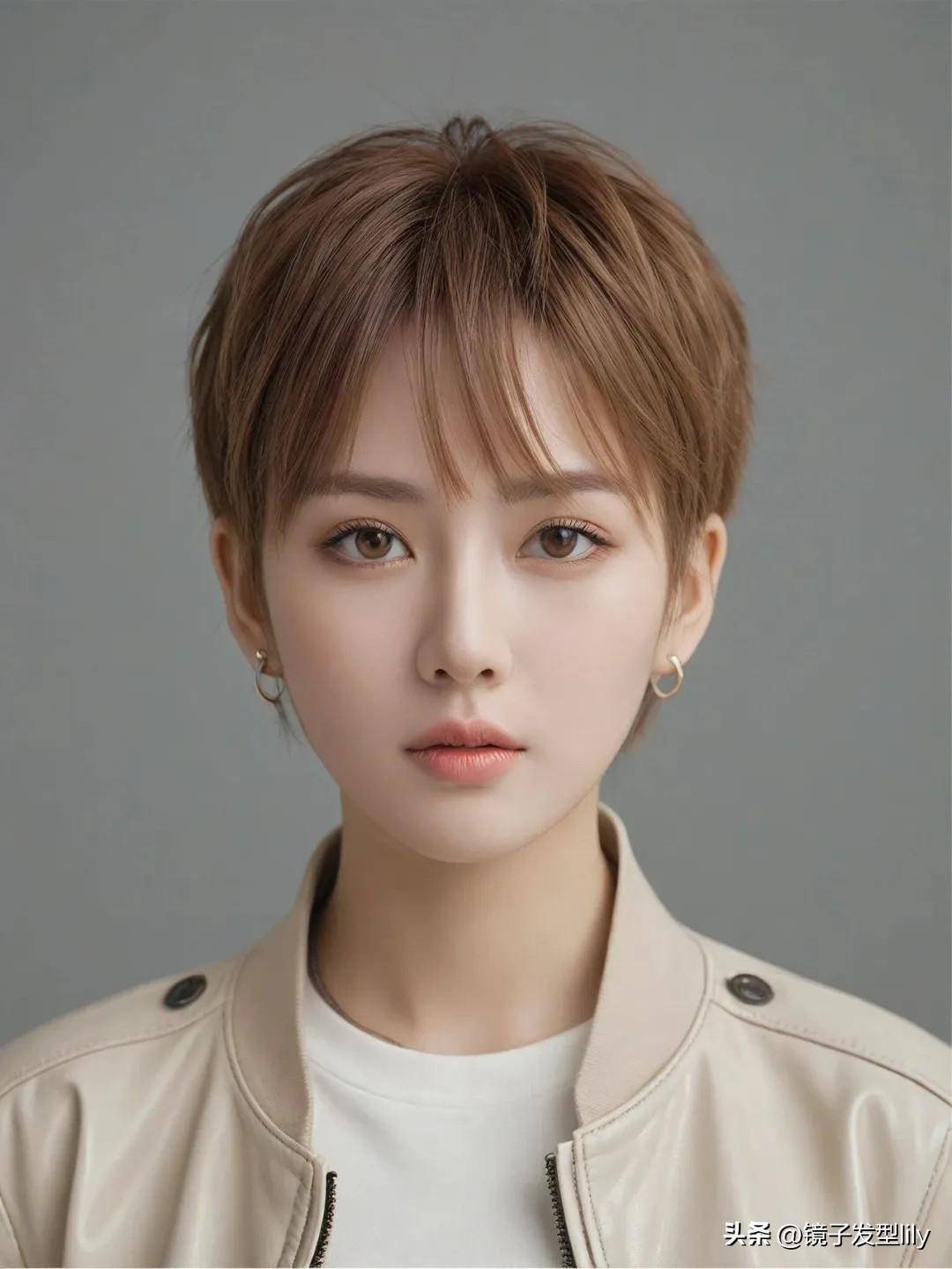 女士短发别乱剪试试露耳微分短发时尚又帅气