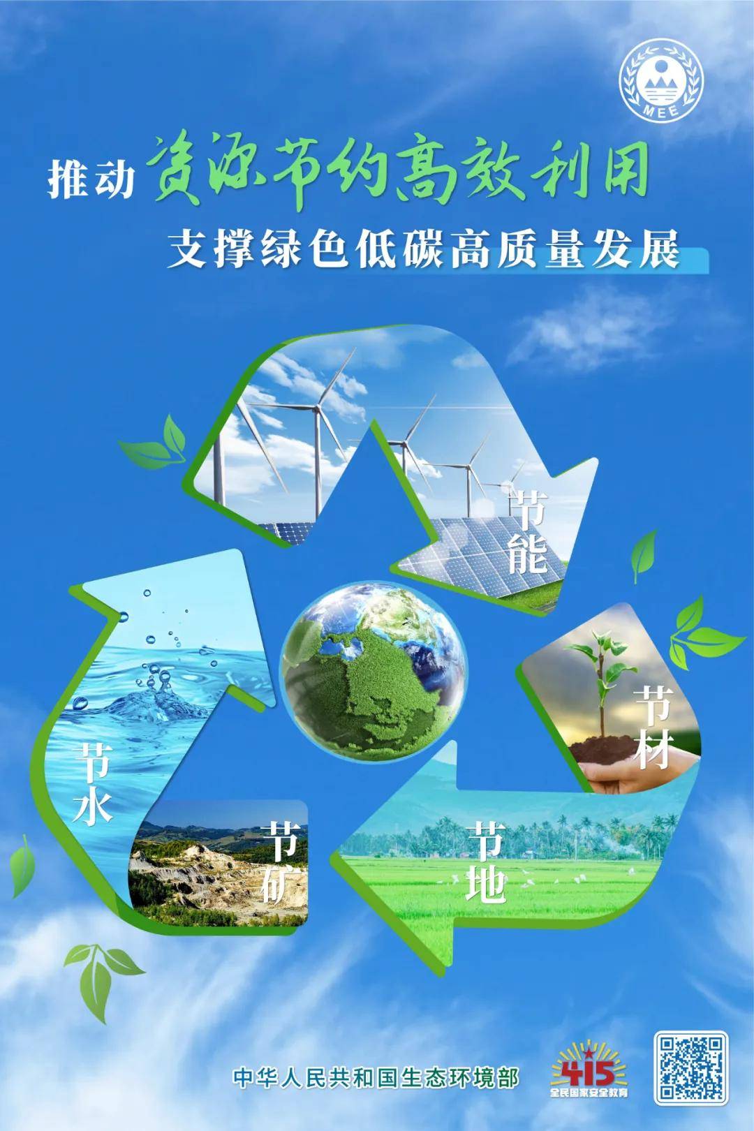 415全民国家安全教育日生态安全核安全主题宣传海报