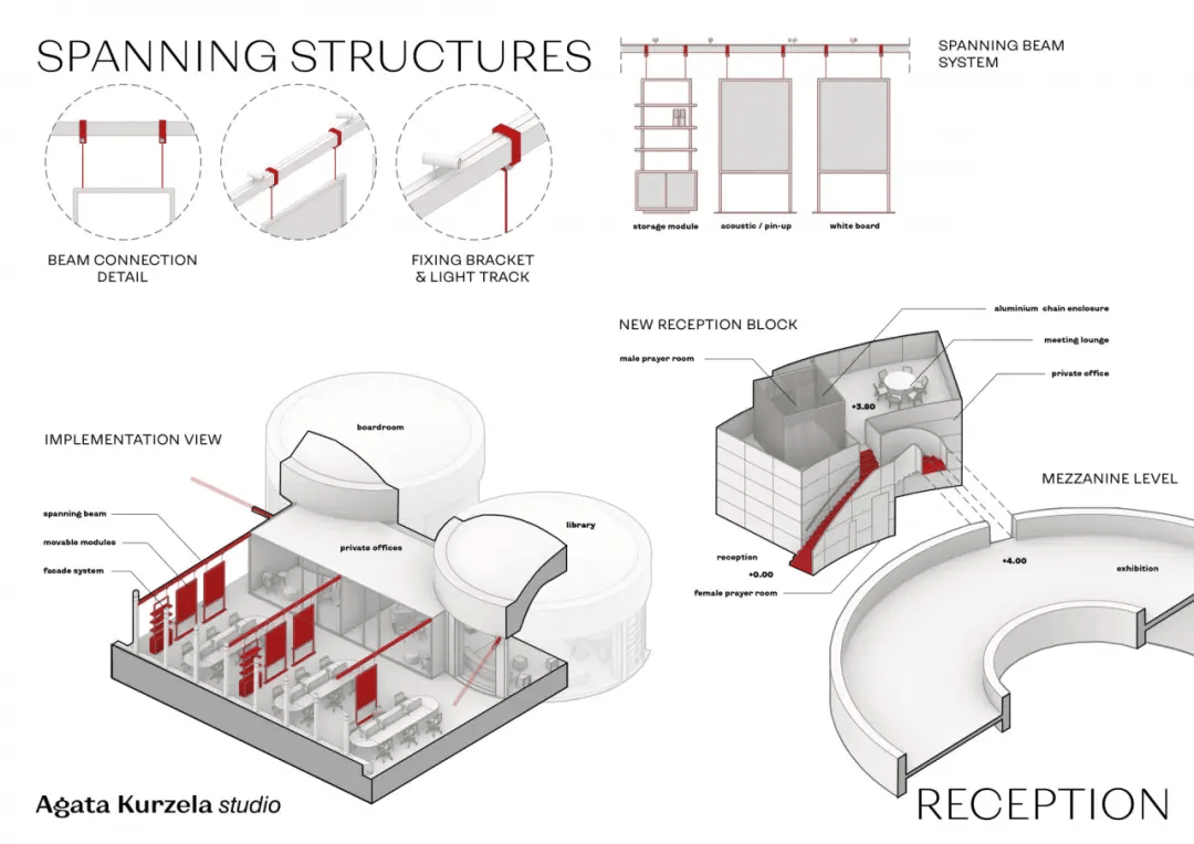 轴测图△夹层平面图△一层平面图这是 agata kurzela 的最新项目