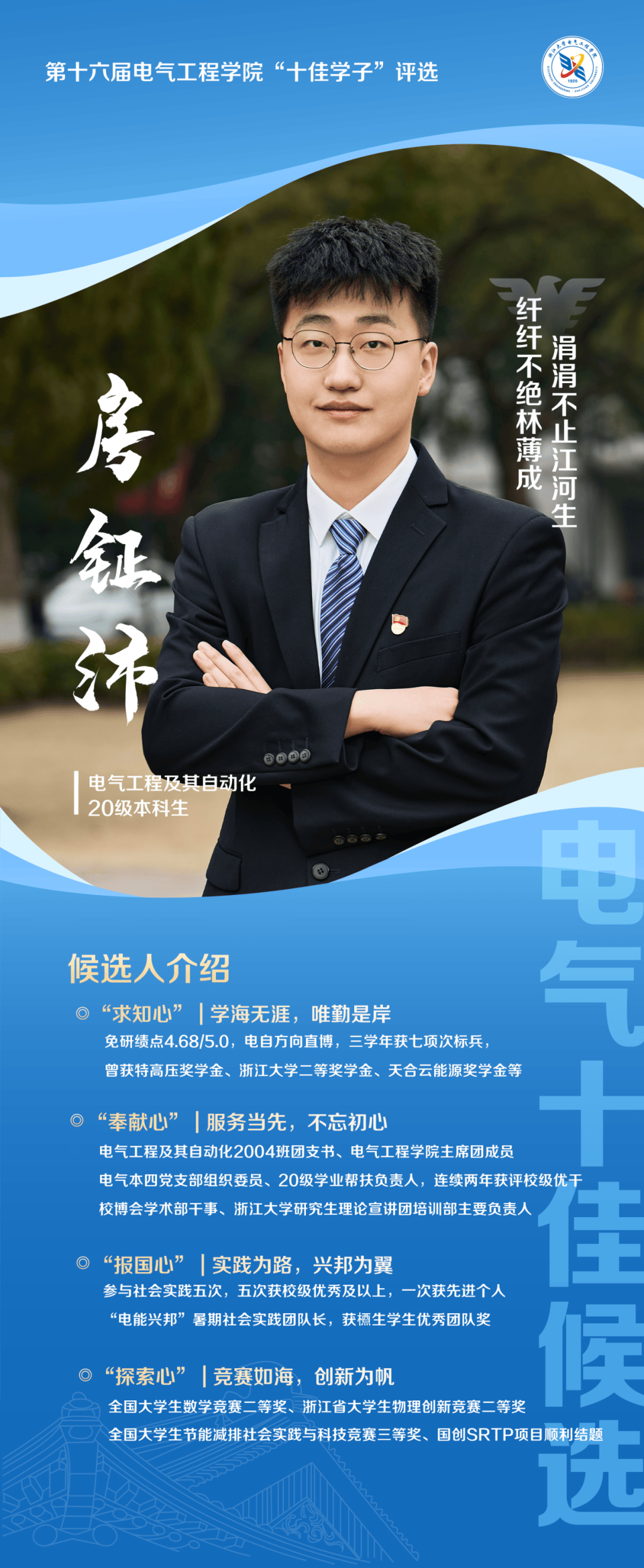 榜样顶尖985电气十佳学子候选人超强履历来袭