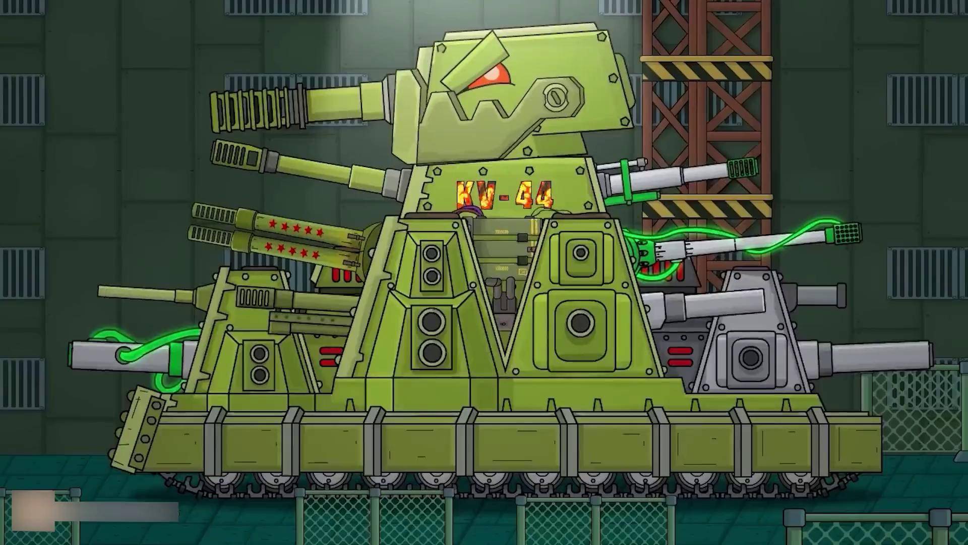 坦克动画,kv44大战混血儿电磁百运 坦克动画 坦克 坦克世界 坦克大战