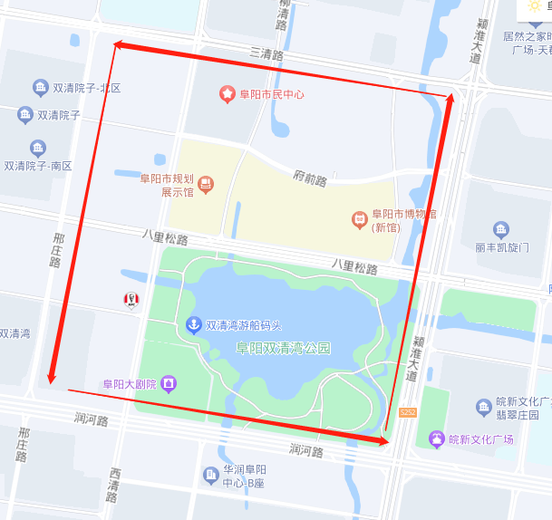 提醒阜城双清湾公园附近正在封闭