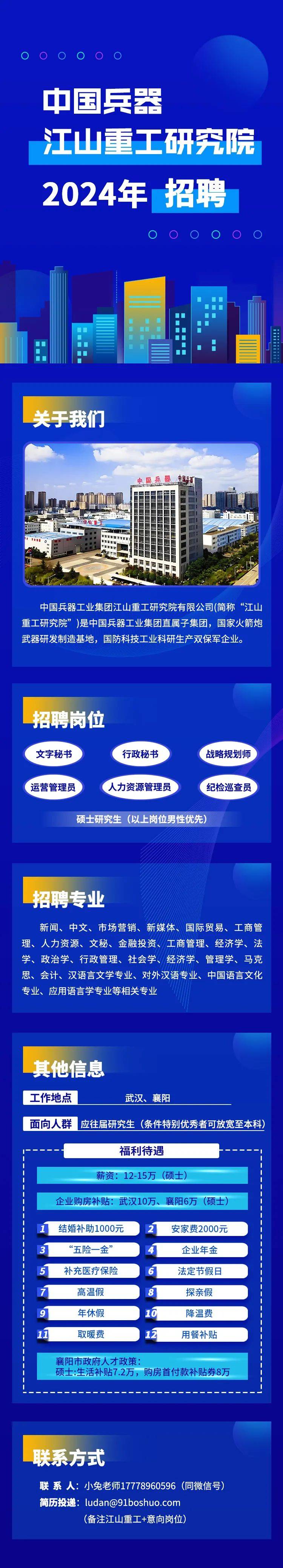 招聘信息|中国兵器江山重工研究院24年校招招聘_谭永琪_审核_志田