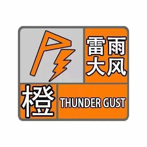 注意～非必要不外出!雷雨大风橙色预警