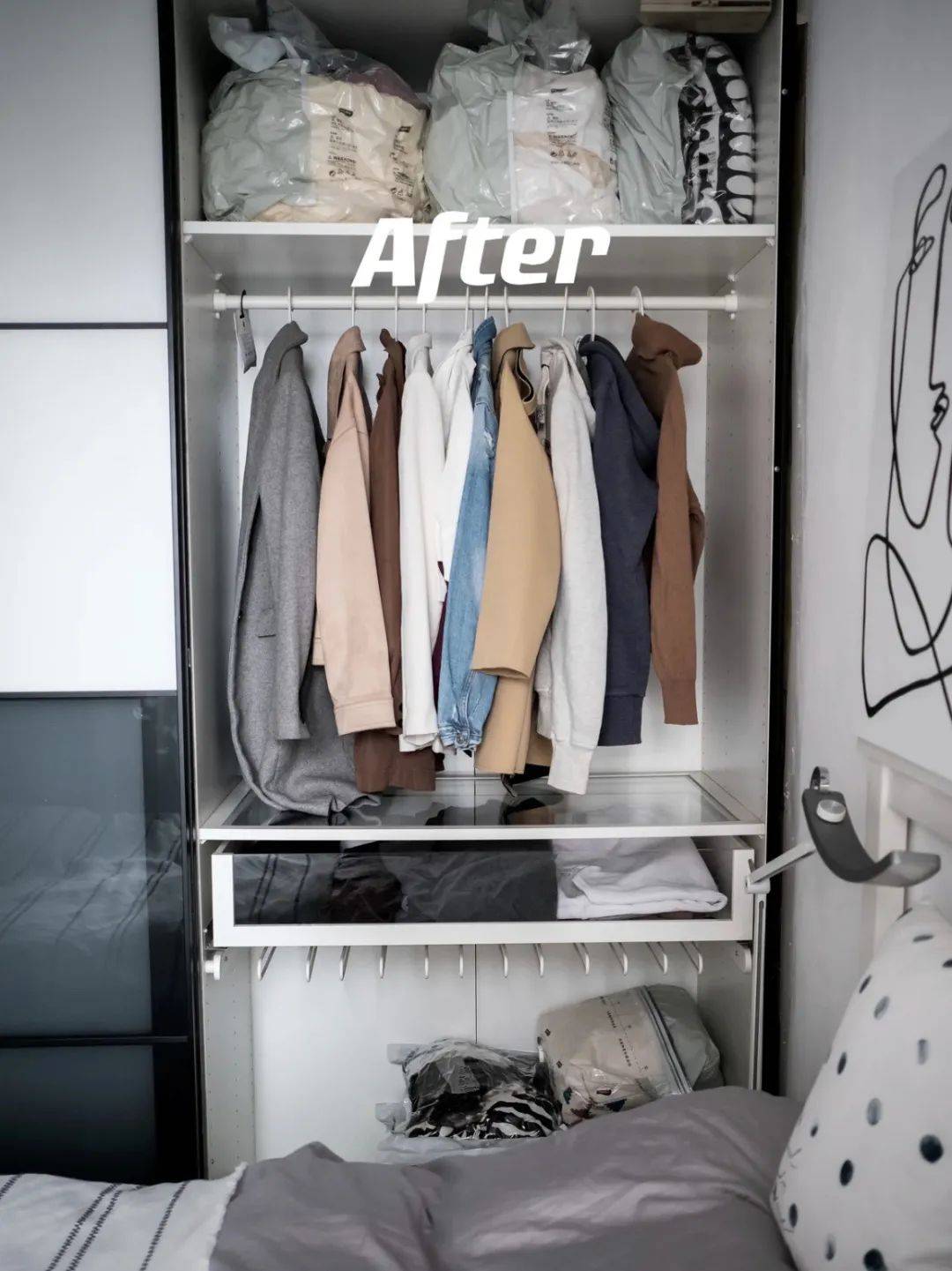 衣服被子轻松收纳成小小块,简单方便 不占衣柜空间