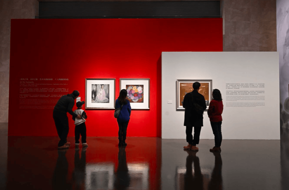 该展览位居小红书看展指南上海地区排名第一,展览话题"#林风眠吴冠中