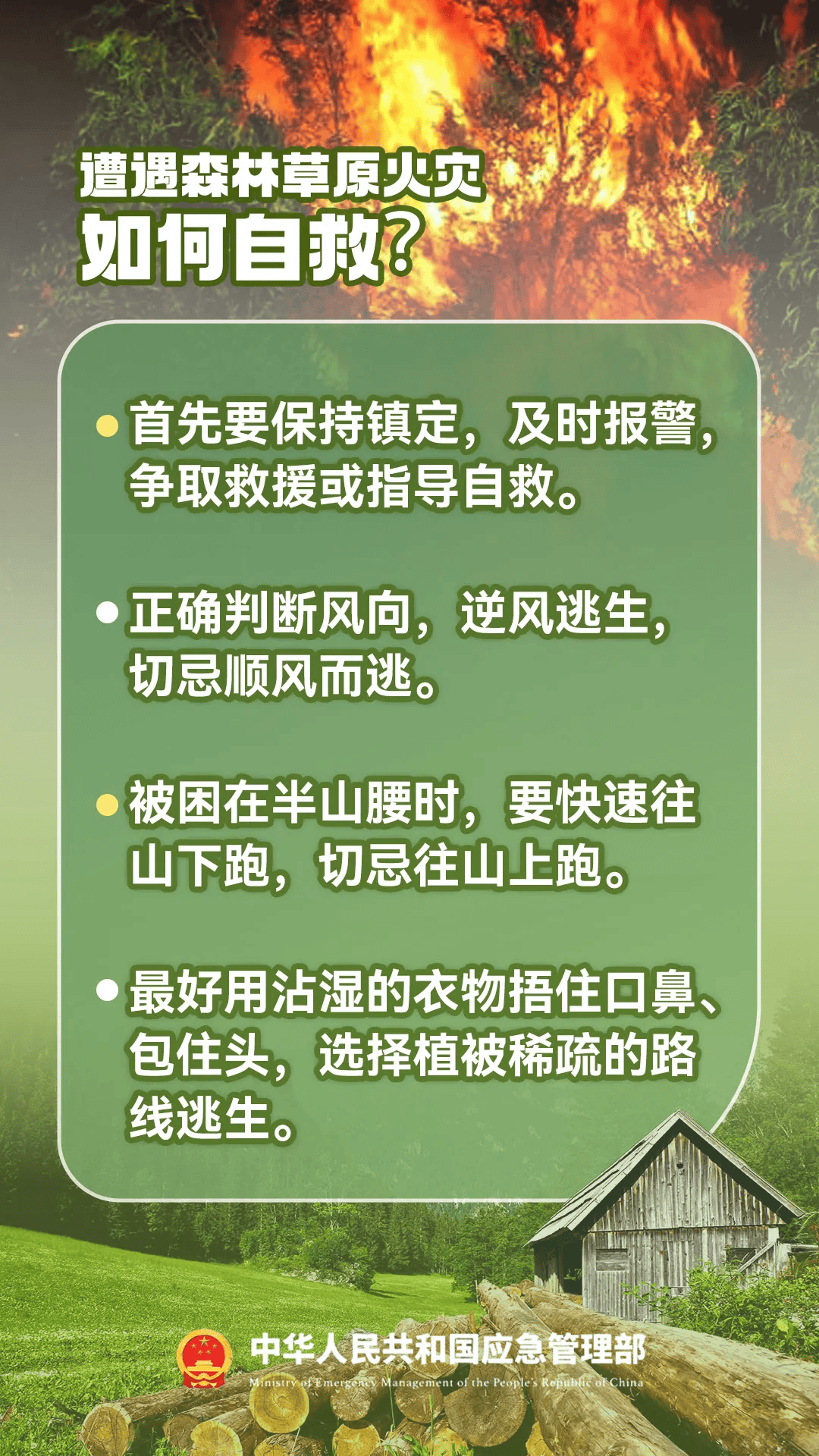 森林草原防灭火安全提示