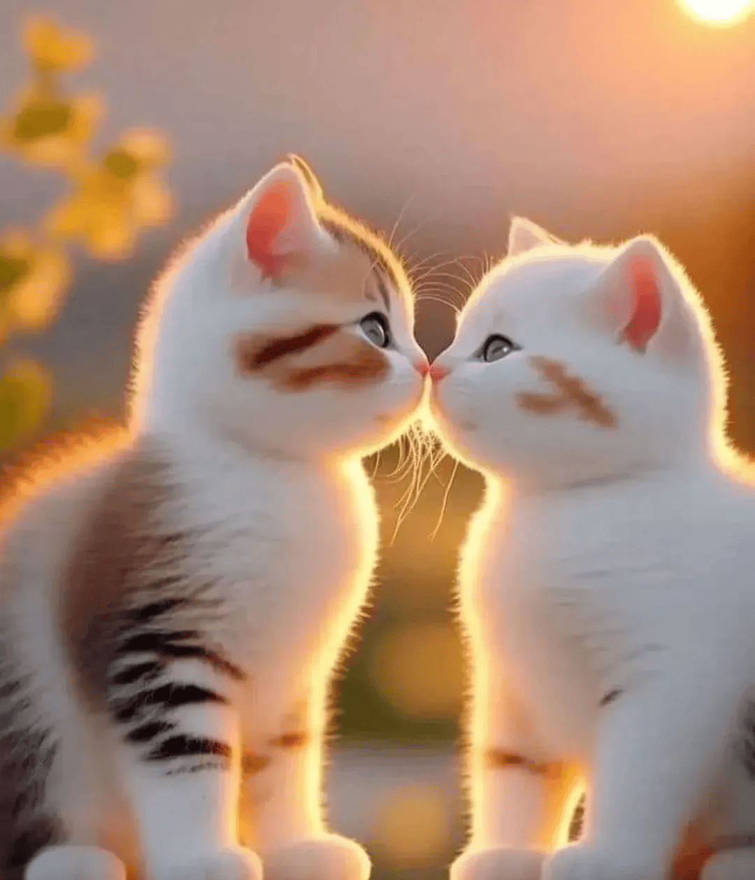 一对可爱的小猫咪,萌化了!