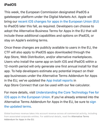 苹果再妥协：允许iPad应用侧载