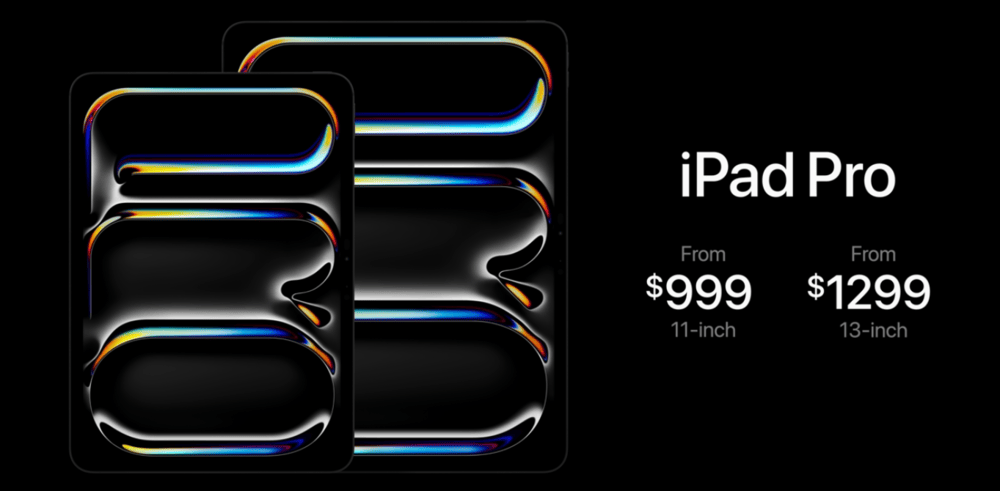 2024 款苹果 iPad Pro 发布：采用 OLED 屏幕，999美元起