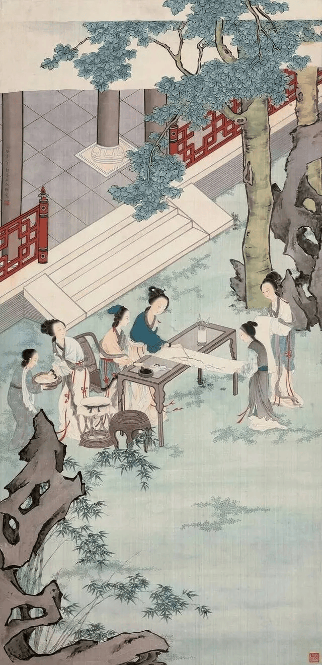 她一生未嫁,所画美女,令人心动