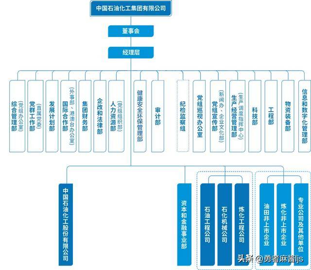 中国石油化工集团组织结构及管理层