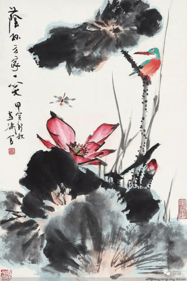 国画荷花作品介绍图片