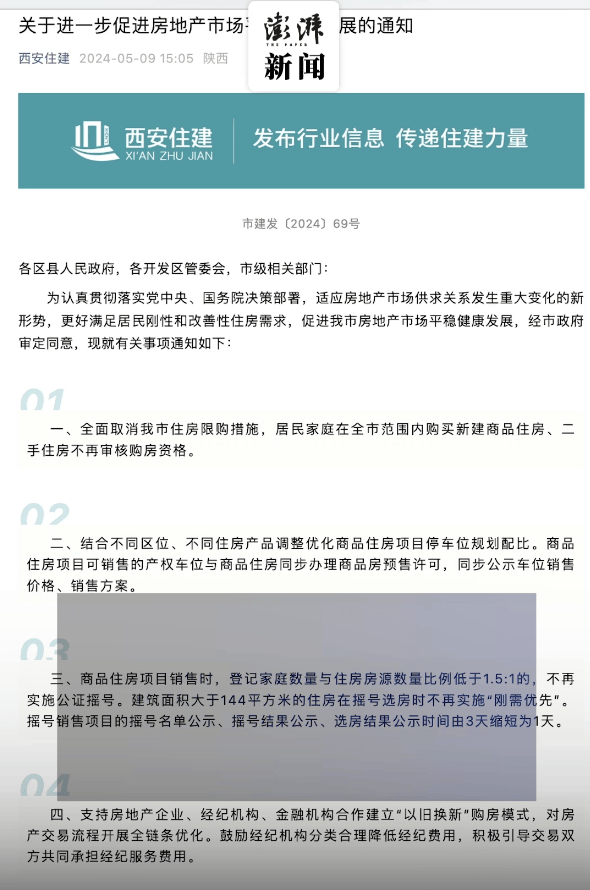 杭州、西安先后全面取消住房限购，全国仅剩6地限购_政策_购房_调整