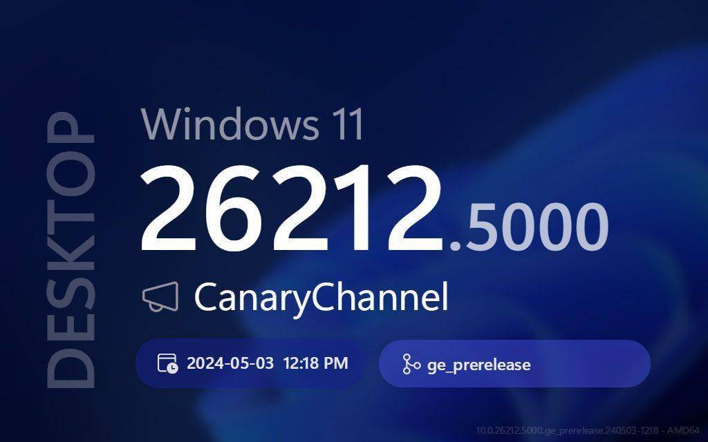 微软发布Win11 26212 Canary预览版 修复导致高级启动选项不起作用的问题