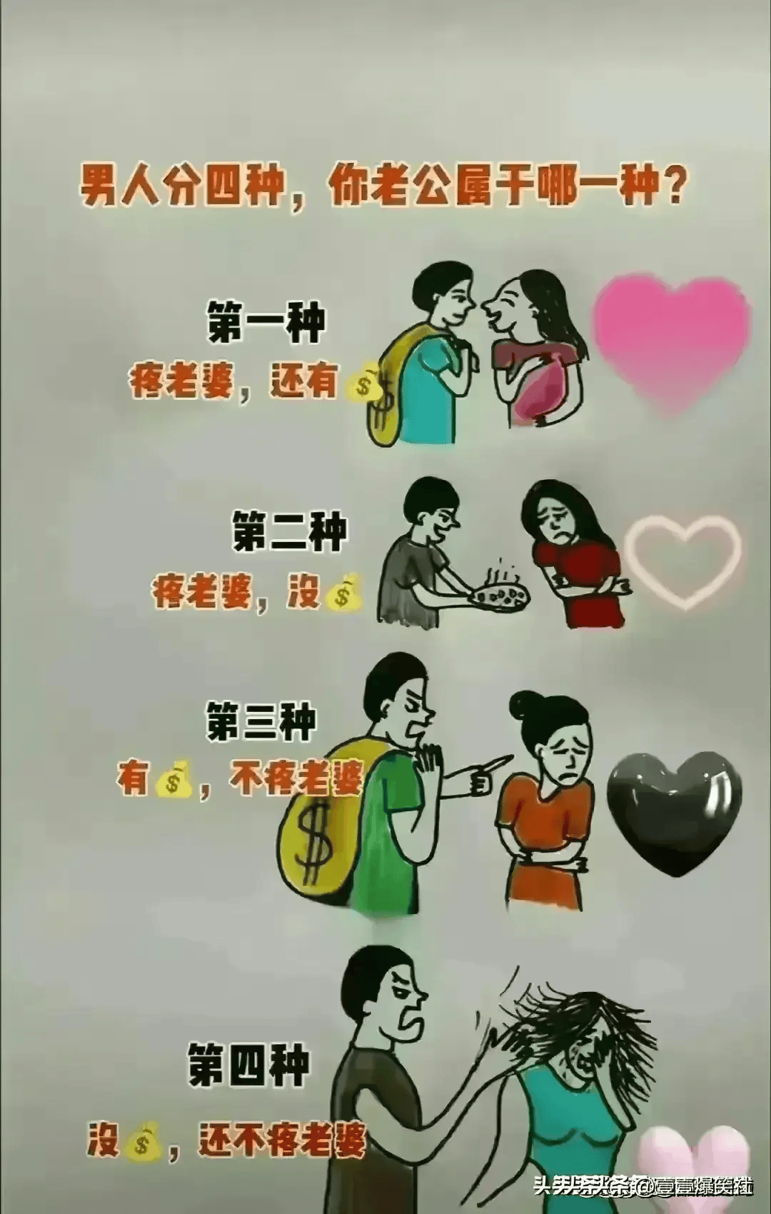 原配夫妻,半路夫妻,内容过于真实,生活漫画,你细品.