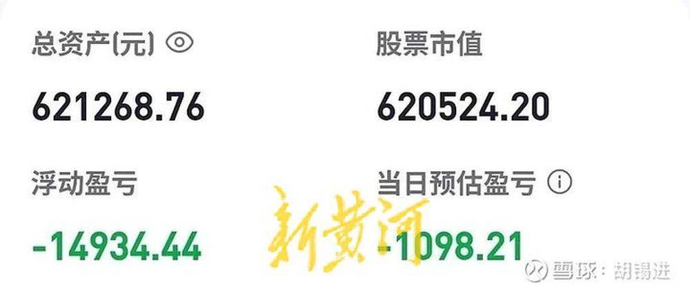 胡锡进炒股11个月，本金加仓到66万元，交了约4万元学费