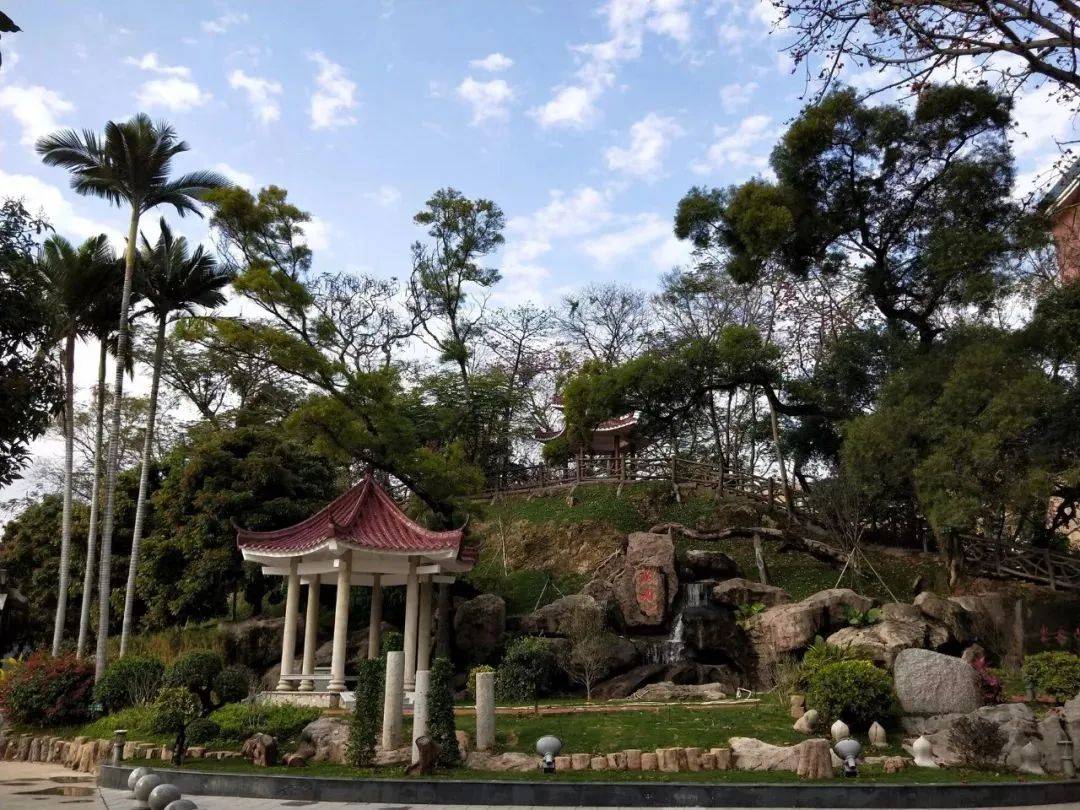 校内文化历史名胜——虎文山虎文山上凤高亭半月池四育楼三好楼群英楼