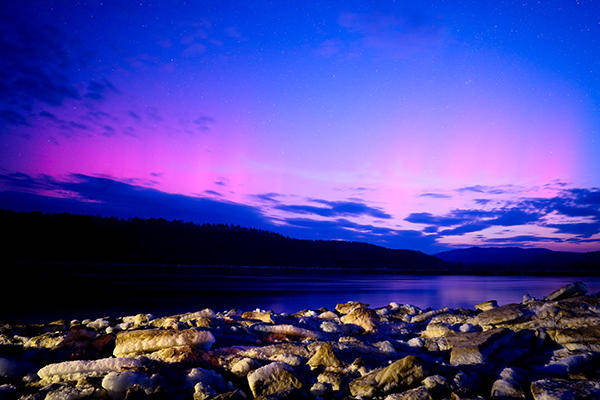 黑龙江漠河再现北极光美景