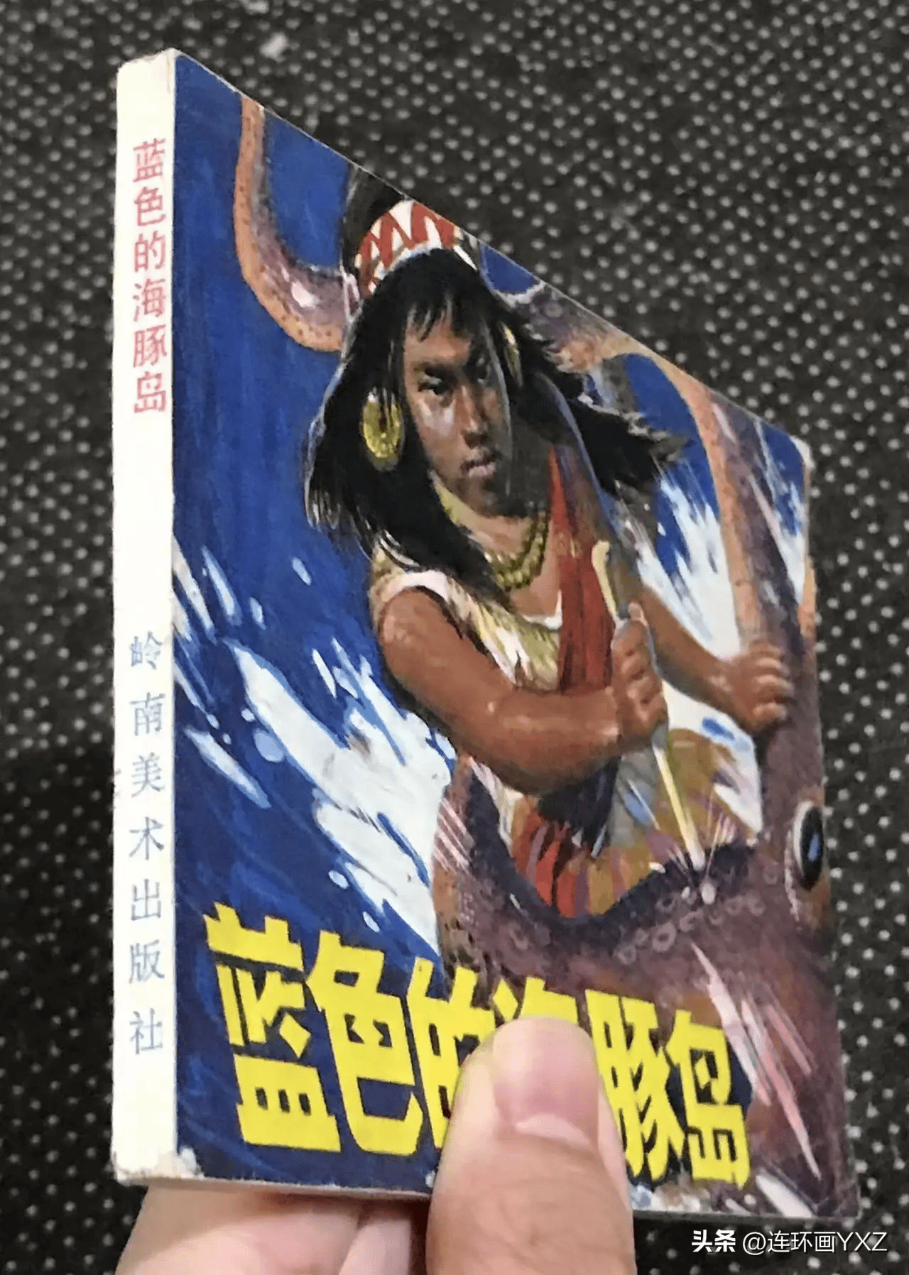 11,《蓝色的海豚岛》,岭南版本,1984年1印,直版书,未阅书,扉页有字,内