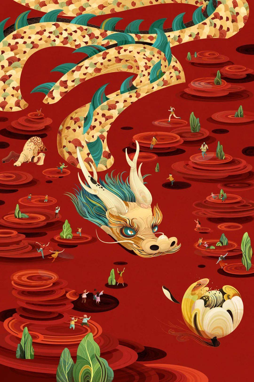 他笔下的龙生动形象,栩栩如生,不仅捕捉到了龙的神秘,威严与力量,还