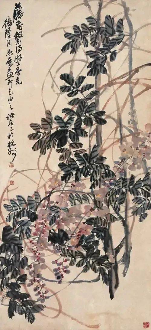 诸乐三写紫藤_书画_浙江_艺术