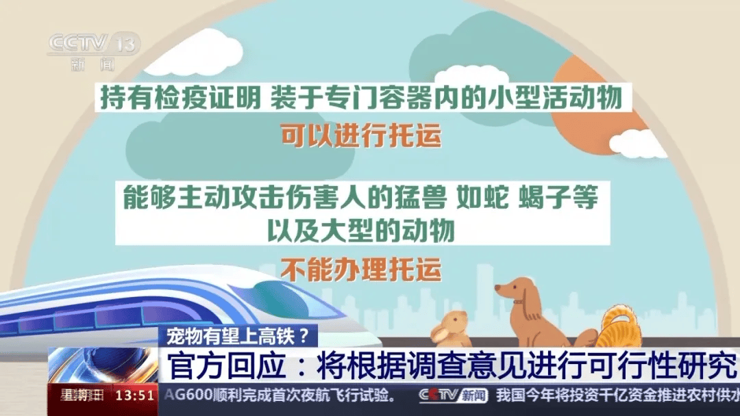 宠物有望上高铁了？12306推出高铁宠物运输问卷