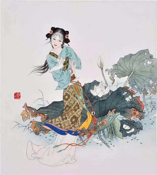 大战程咬金卢象升抗清李清照李寄斩蛇蔡文姬工笔人物画是工笔画的一种