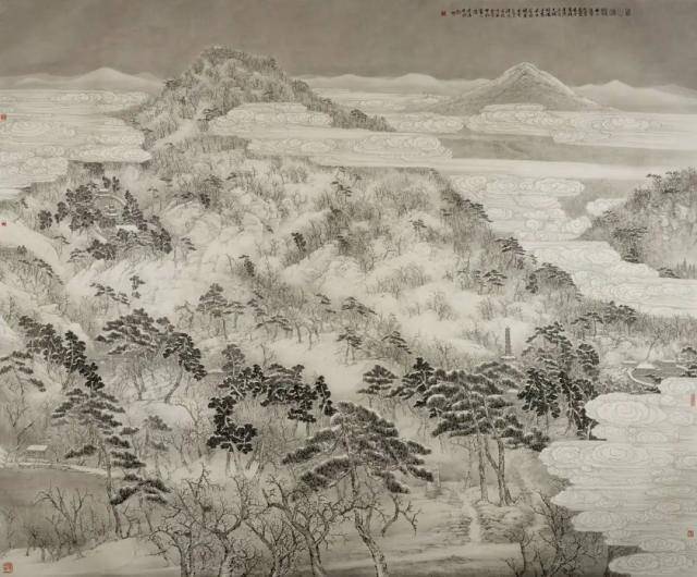 "湖山放怀——牛朝山水画作品展"在国家大剧院展出