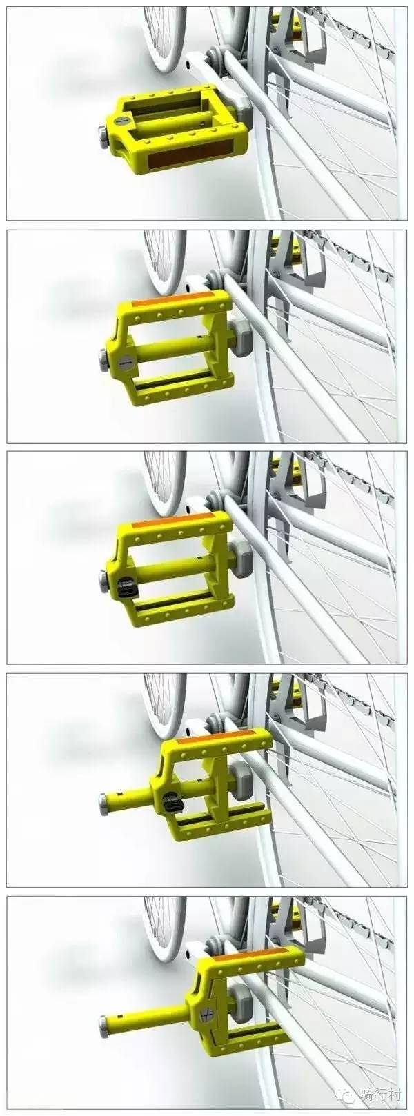 自行车防盗踏板一款多功能的创意产品设计,自行车座变身车锁的完美
