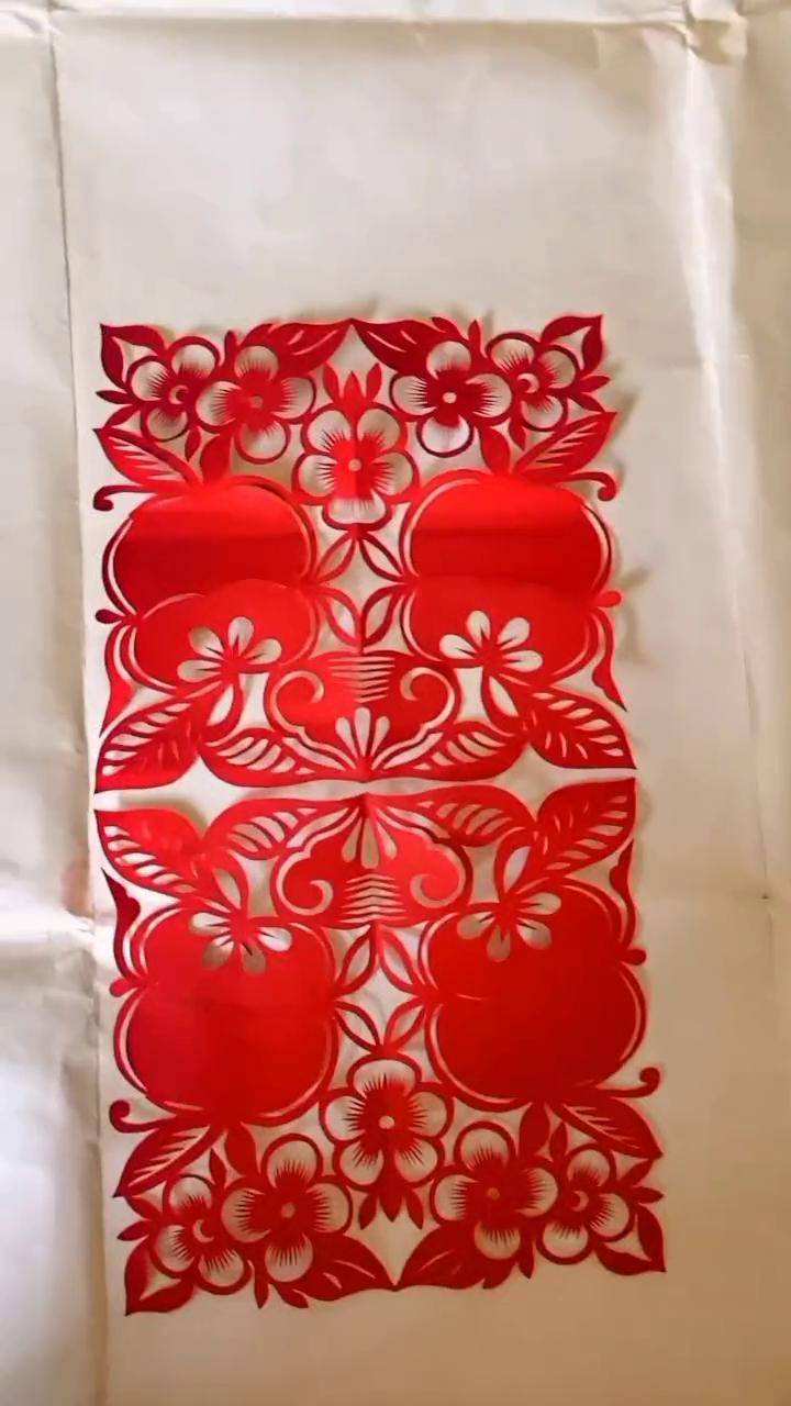 柿柿如意事事如意剪纸 花开富贵好运来 祝福大家都平安健康幸福快乐
