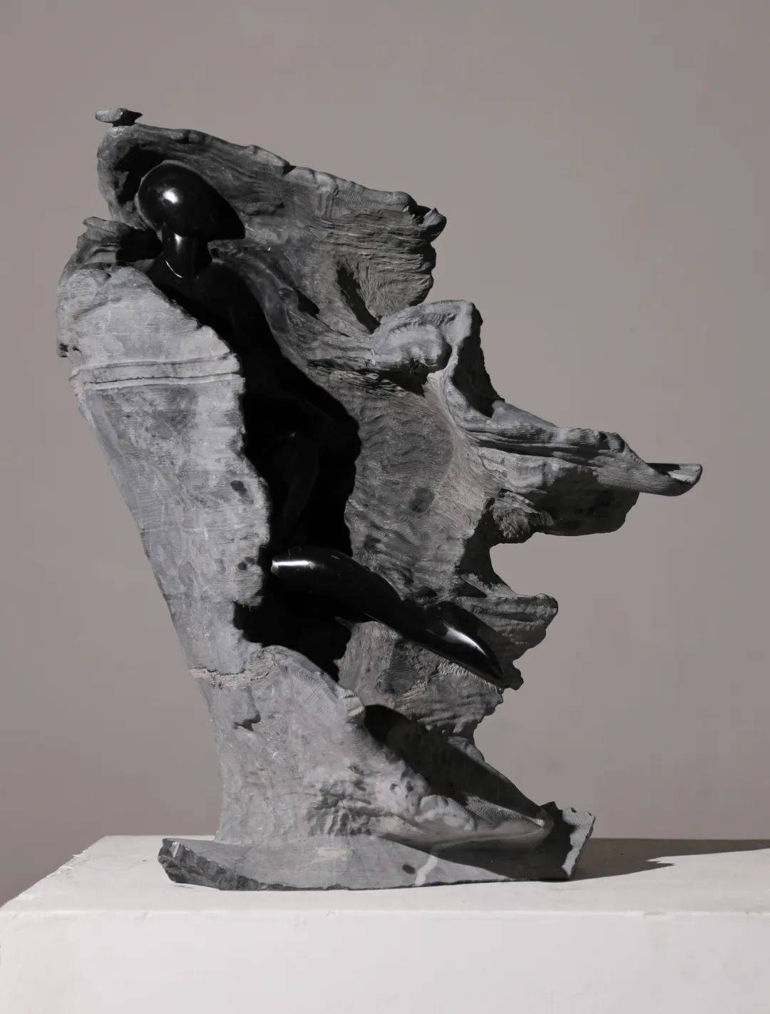 青金 《离》75x50x40cm 大理石青金 《当浮一大白》 50x20x25cm