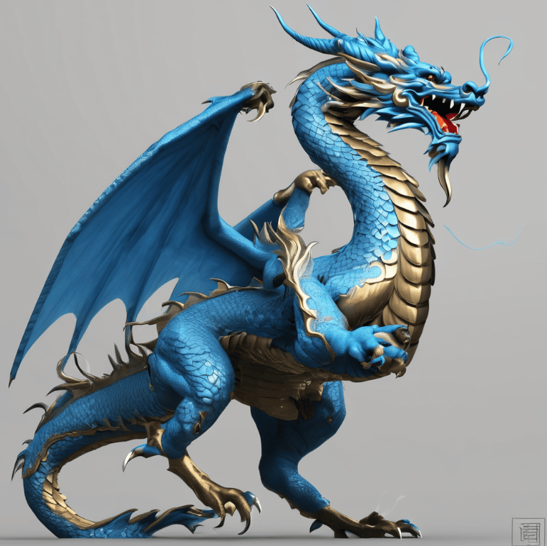 故事中青龙的照片时,给到的结果却是《山海经》中唯一有翅膀的应龙,又