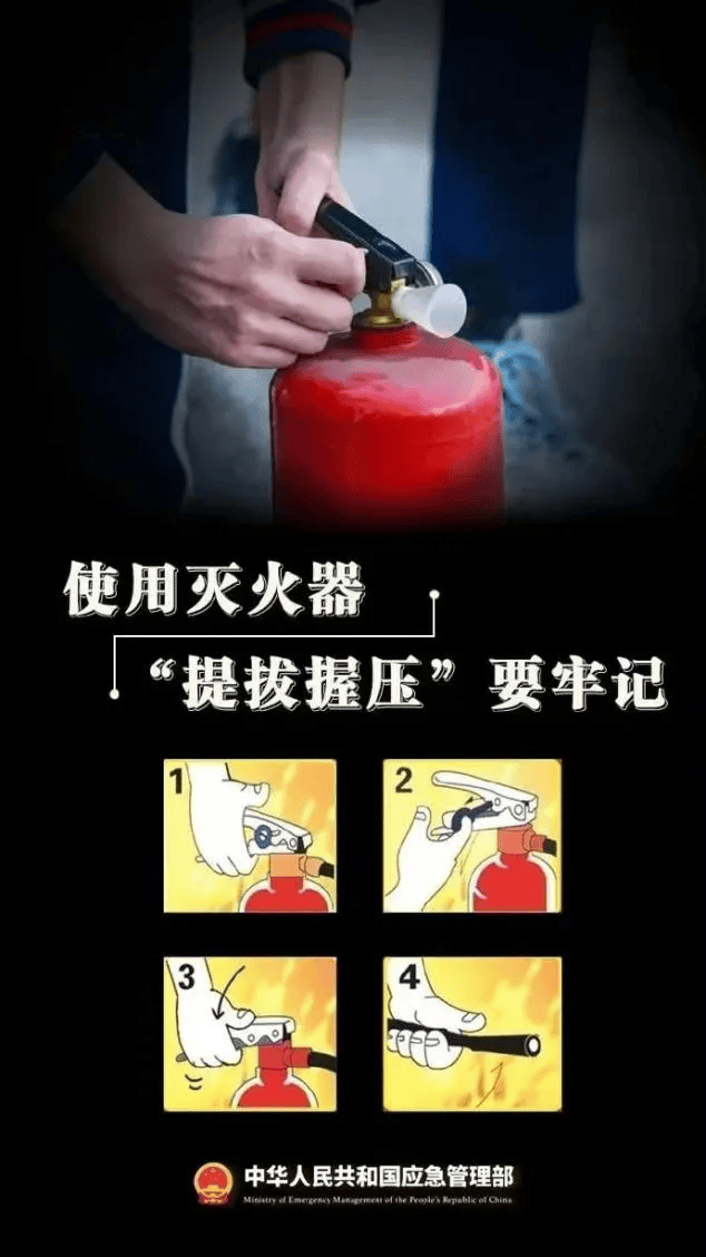 消防水带的使用方法灭火毯的使用方法1拽住拉把拉下一定要拽住灭火毯