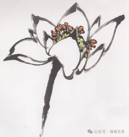 一起学画写意荷花!_花瓣_画法_花蕊
