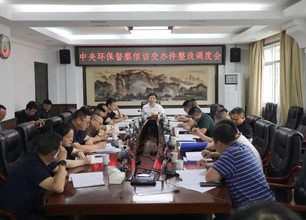 5月27日,永定区委书记张喜松主持召开中央生态环境