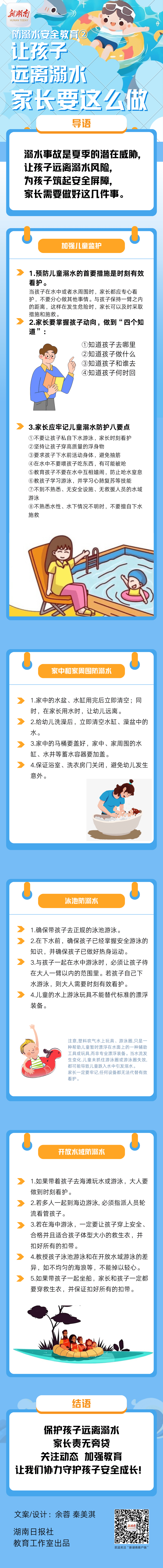 防溺水安全教育长图 |让孩子远离溺水,家长要这么做!