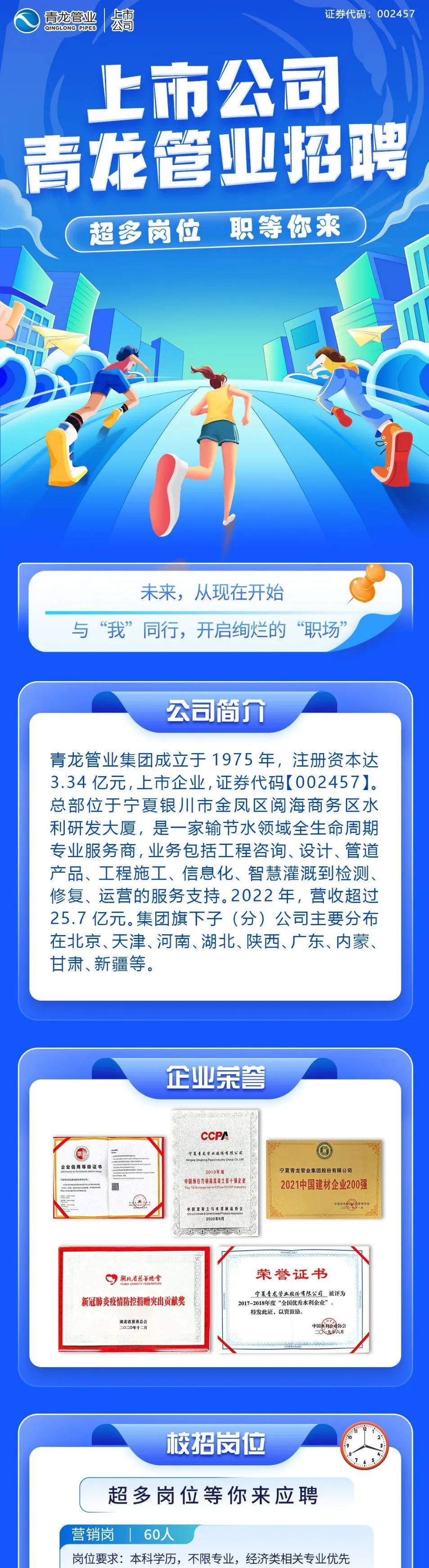 招聘信息 | 青龙管业2024年校园招聘