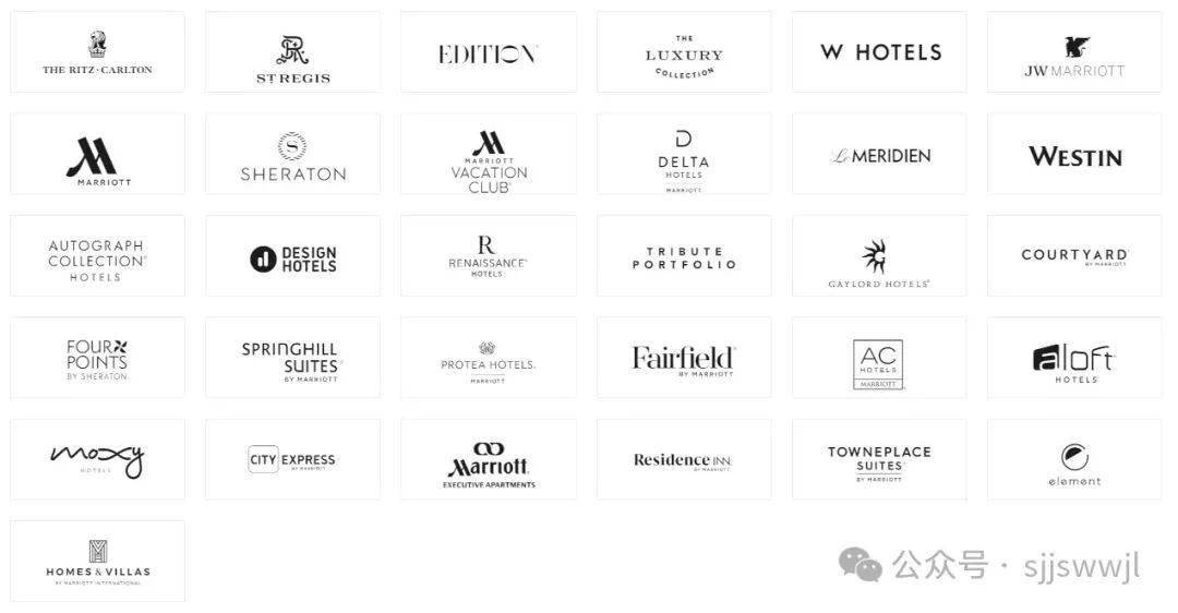 jw万豪酒店及度假村,w 酒店,艾迪逊酒店等31个酒店品牌