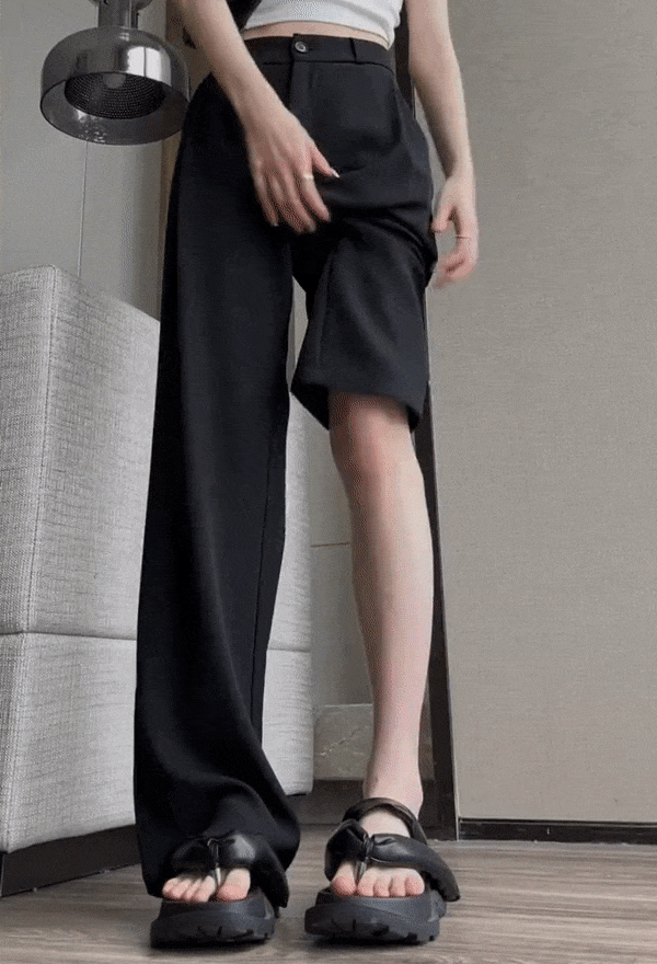 夏天一定要有的 "凉凉西裤",360°修饰身材比例,放大你的优点_裤子