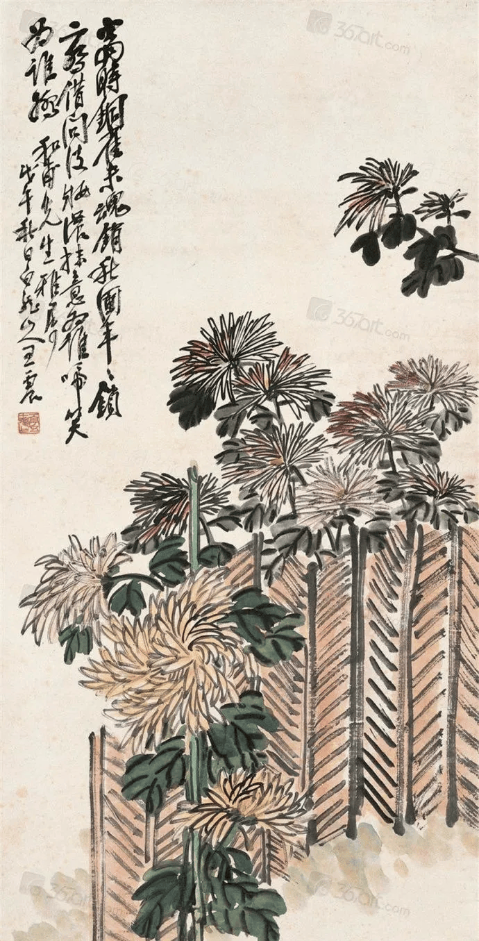 这位全能英才的阔笔写意,笔墨酣畅,气势雄阔!_吴昌硕_王一亭_上海