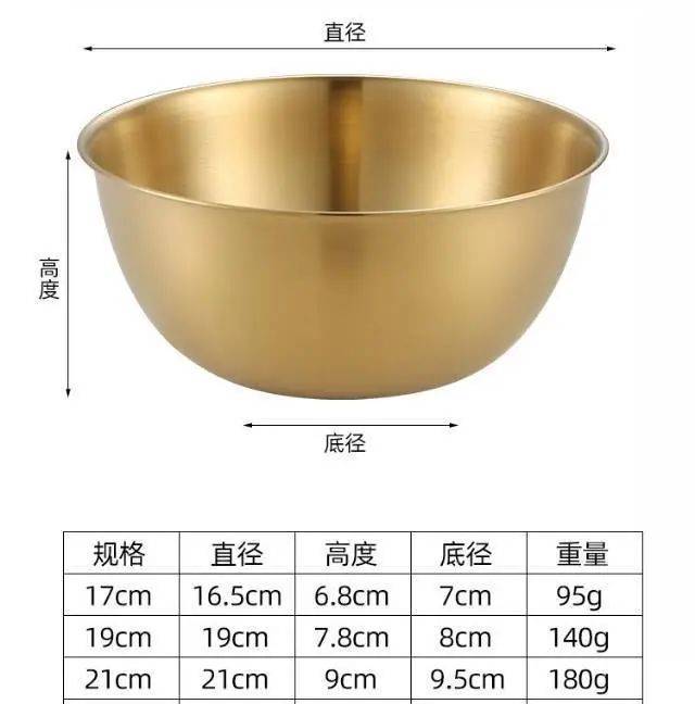 【不锈钢沙拉盆三件套】19.9元!金银色可选!