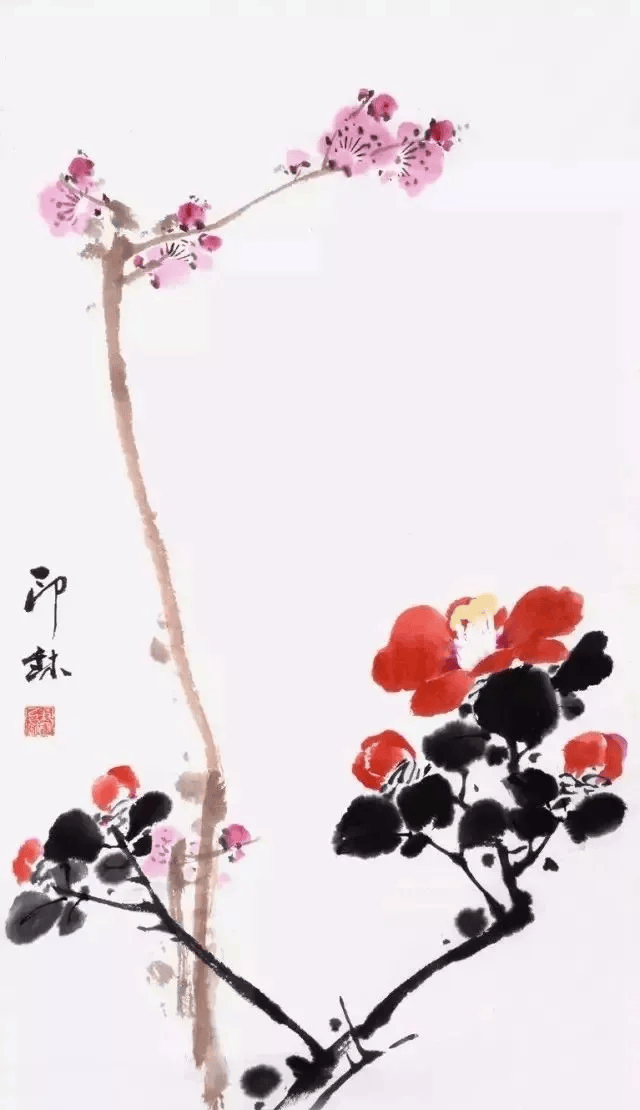 萧朗画梅，一幅画了100天！_红梅_梅花山_先生