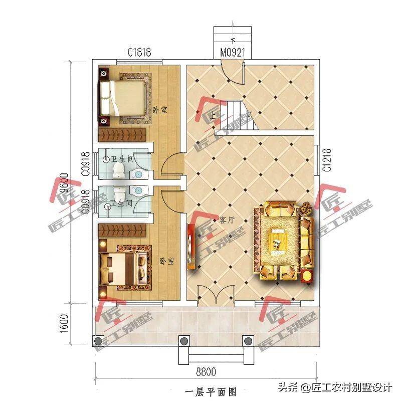 100平二层小别墅,第4款不愧为经典,25万随便建都好看_农村_结构_设计