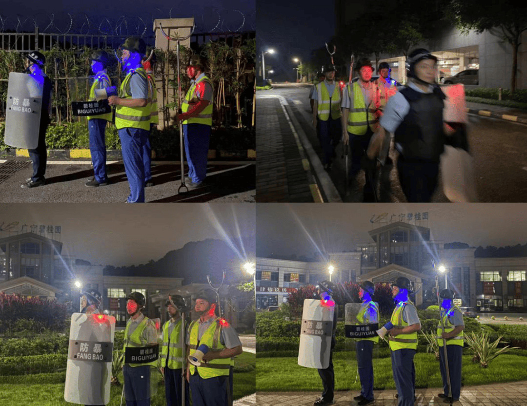 每当夜幕降临,小区武装巡逻队整装待发,尤其是在高考,节假日等重要