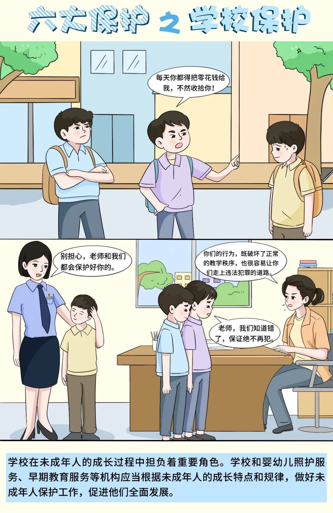 未成年人六大保护是什么?六组漫画告诉您