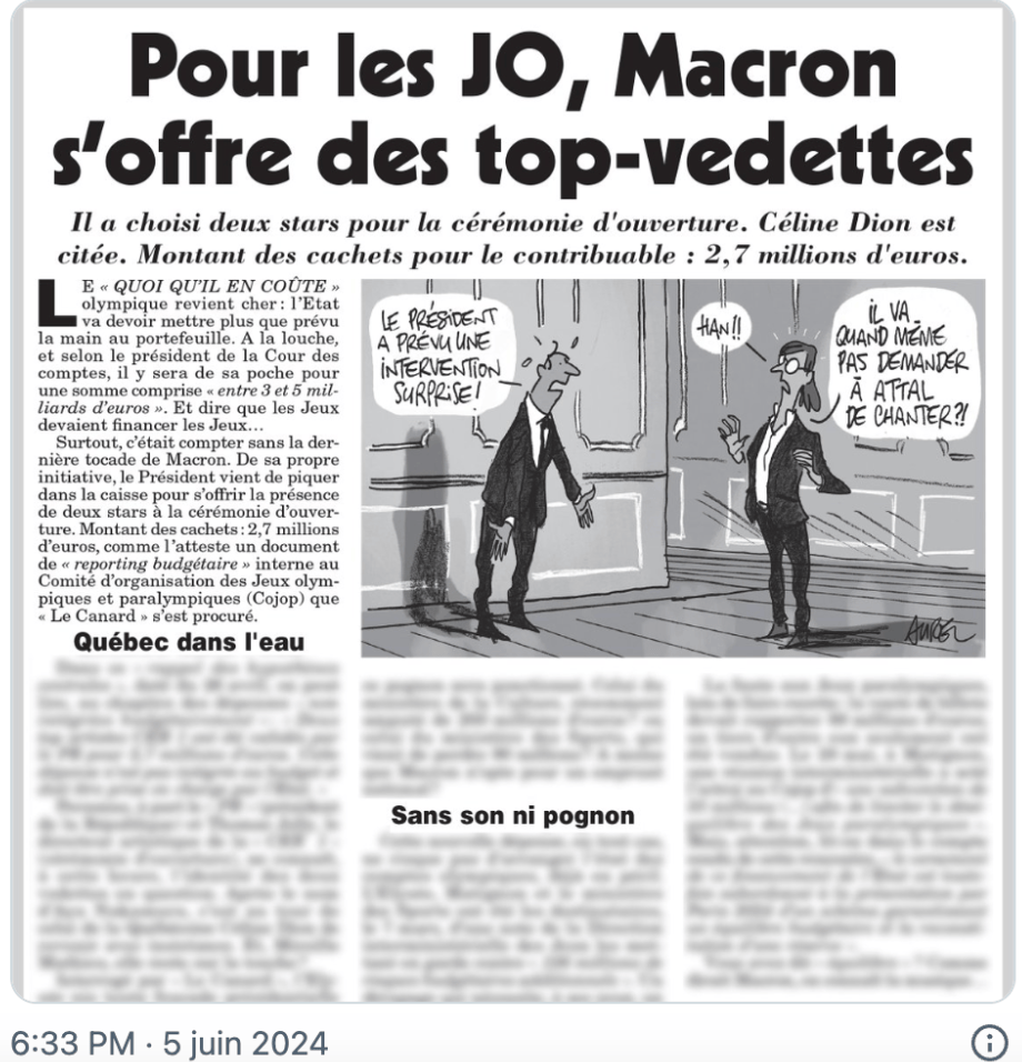 席琳·迪翁或将献唱巴黎奥运会!