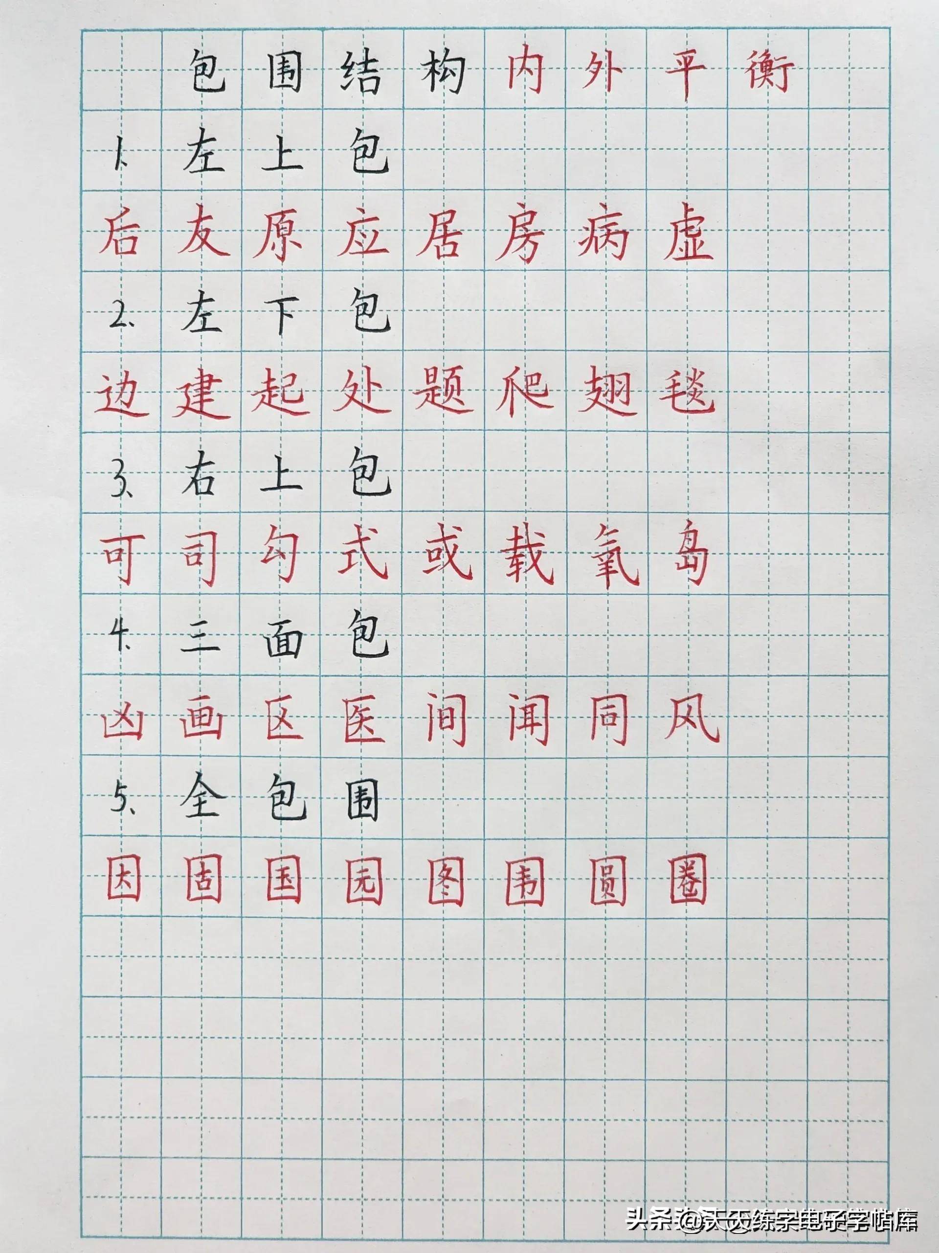 楷书手写版教程分享给正在练字的你